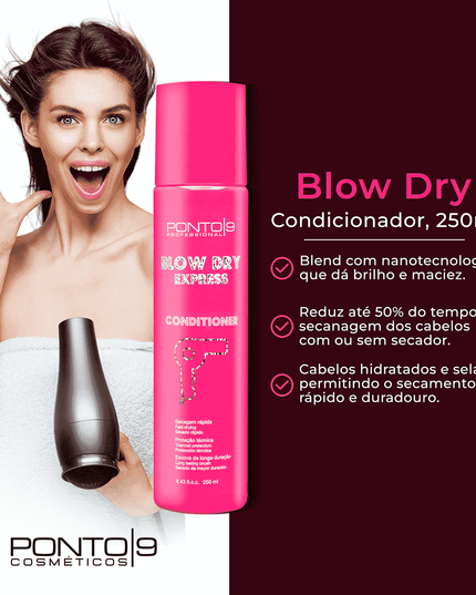 Kit Blow Dry Express Reduz o Tempo de Secado - loja.ponto9.com.br