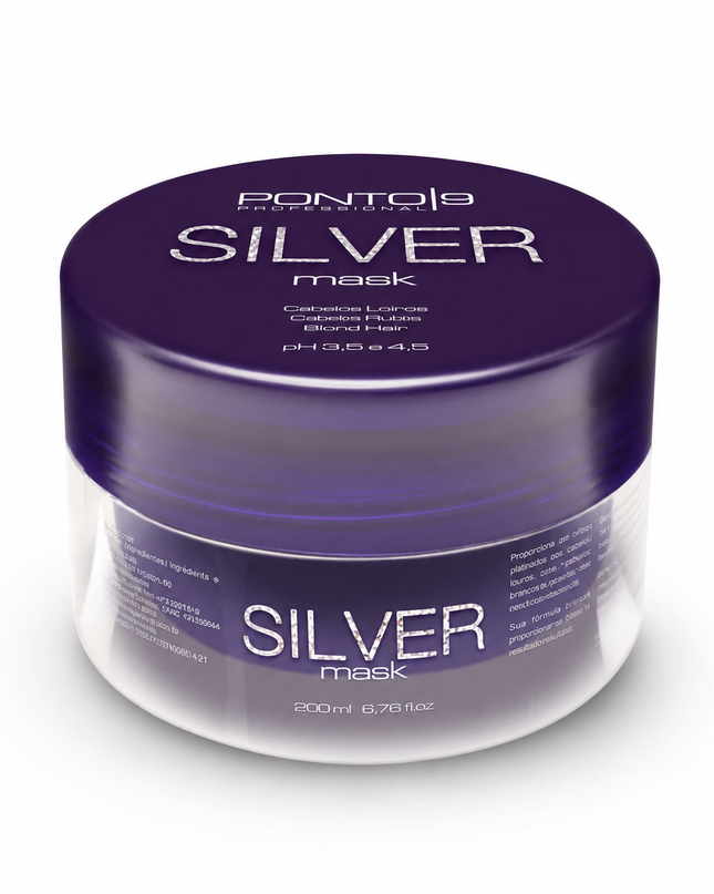 Silver Mask 200ml – Máscara Matizadora para Cabelos Loiros, Brancos e Grisalhos