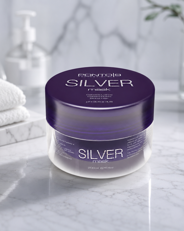 Silver Mask 200ml – Máscara Matizadora para Cabelos Loiros, Brancos e Grisalhos