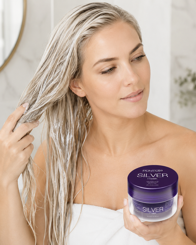 Silver Mask 200ml – Máscara Matizadora para Cabelos Loiros, Brancos e Grisalhos