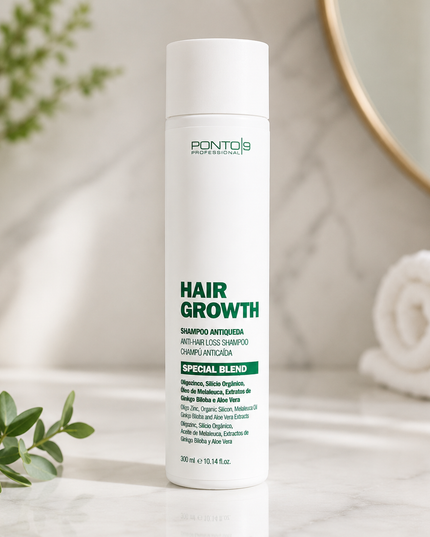 Hair Growth Shampoo 300ml – Limpeza e Fortalecimento para Cabelos com Queda