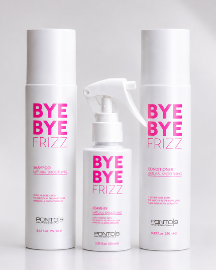 Kit Bye Bye Frizz Ponto 9 – Shampoo 250ml + Condicionador 250ml + Leave-in 100ml