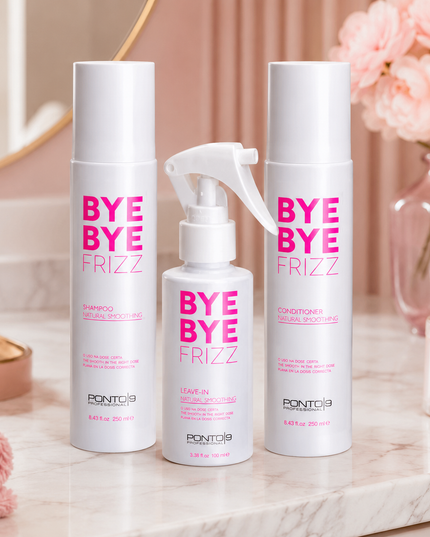 Kit Bye Bye Frizz Ponto 9 – Shampoo 250ml + Condicionador 250ml + Leave-in 100ml
