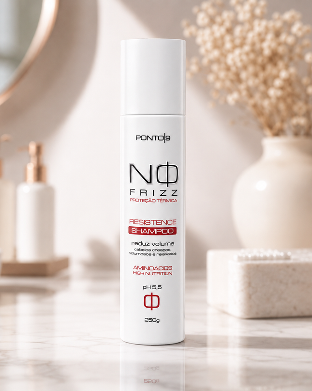 No Frizz Shampoo 250g – Limpeza Suave, Definição e Controle do Volume
