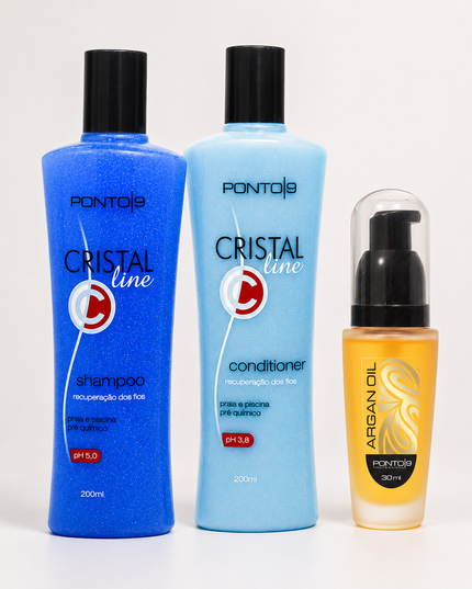 Kit Cristal Praia e Piscina – Recuperação dos Fios Pós-Sol, Mar e Piscina