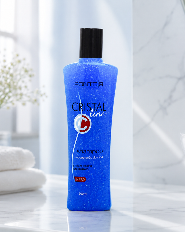 Cristal Shampoo 200ml – Remove Resíduos de Cloro, Sal e Iodo - Pós-Praia e Piscina