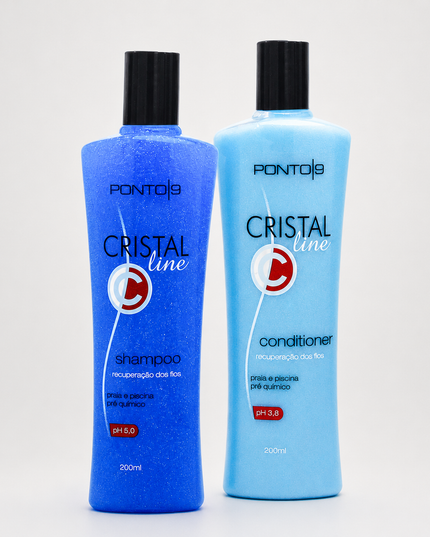 Kit Cristal Praia e Piscina – Remove Resíduos de Cloro, Sal e Iodo