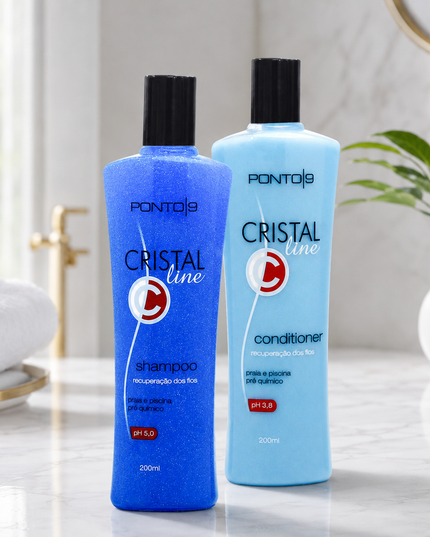 Kit Cristal Praia e Piscina – Remove Resíduos de Cloro, Sal e Iodo