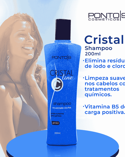 Cristal Shampoo 200ml Elimina Resíduos de Iodo e Cloro - loja.ponto9.com.br