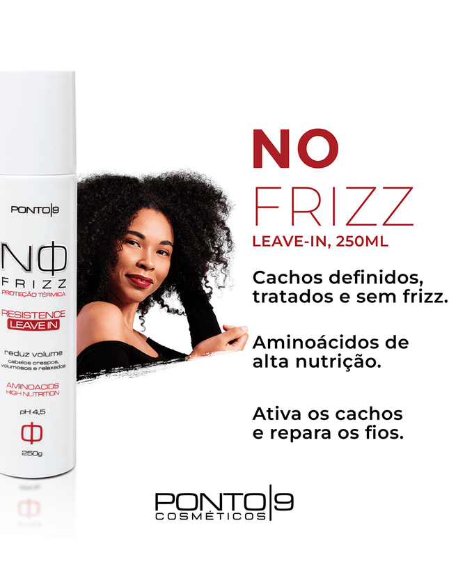 No Frizz Leave-in 250ml  Ativa os cachos e reduz o frizz