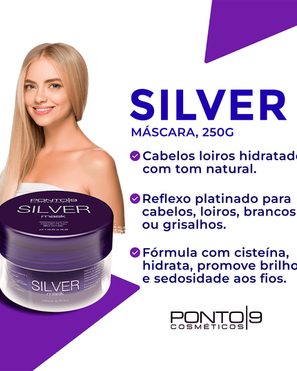 Kit Silver Cabelos Loiros, Brancos e Grisalhos - 3 produtos