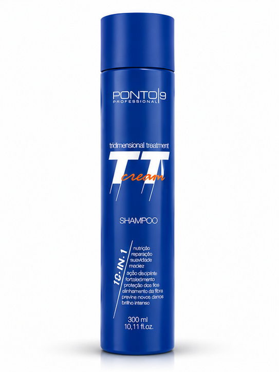 TT Cream Shampoo 300ml – Reparação, Nutrição e Brilho para Cabelos Danificados
