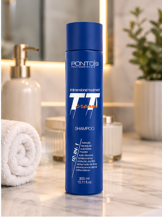 TT Cream Shampoo 300ml – Reparação, Nutrição e Brilho para Cabelos Danificados