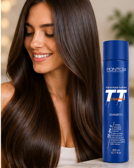TT Cream Shampoo 300ml – Reparação, Nutrição e Brilho para Cabelos Danificados