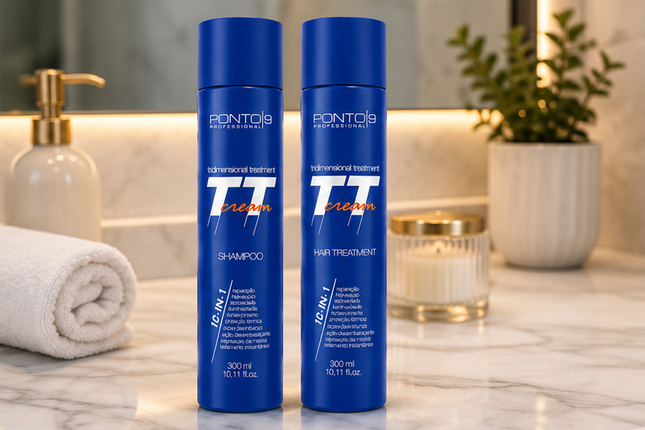 Kit TT Cream 3D Treatment - Reestrutura a Fibra Capilar, Shampoo e Tratamento 300 ml