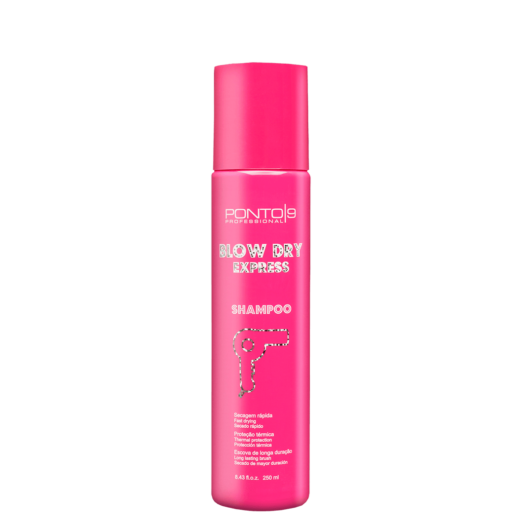 Blow Dry Express Shampoo 250ml Expulsa a água e reduz o tempo de secagem - loja.ponto9.com.br