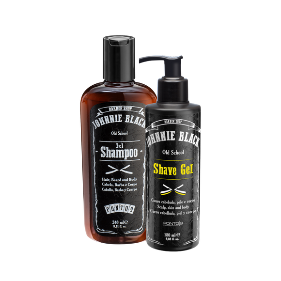 Kit Gel de barbear translucido para desenhar a barba.